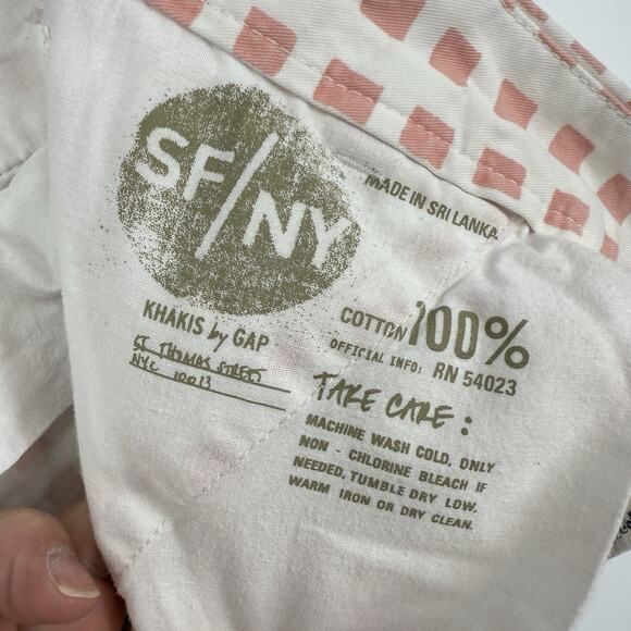 Gap Chino Shorts Women Size 8 Sunkissed Squares Cotton 3.5" Inseam - Picture 6 of 7